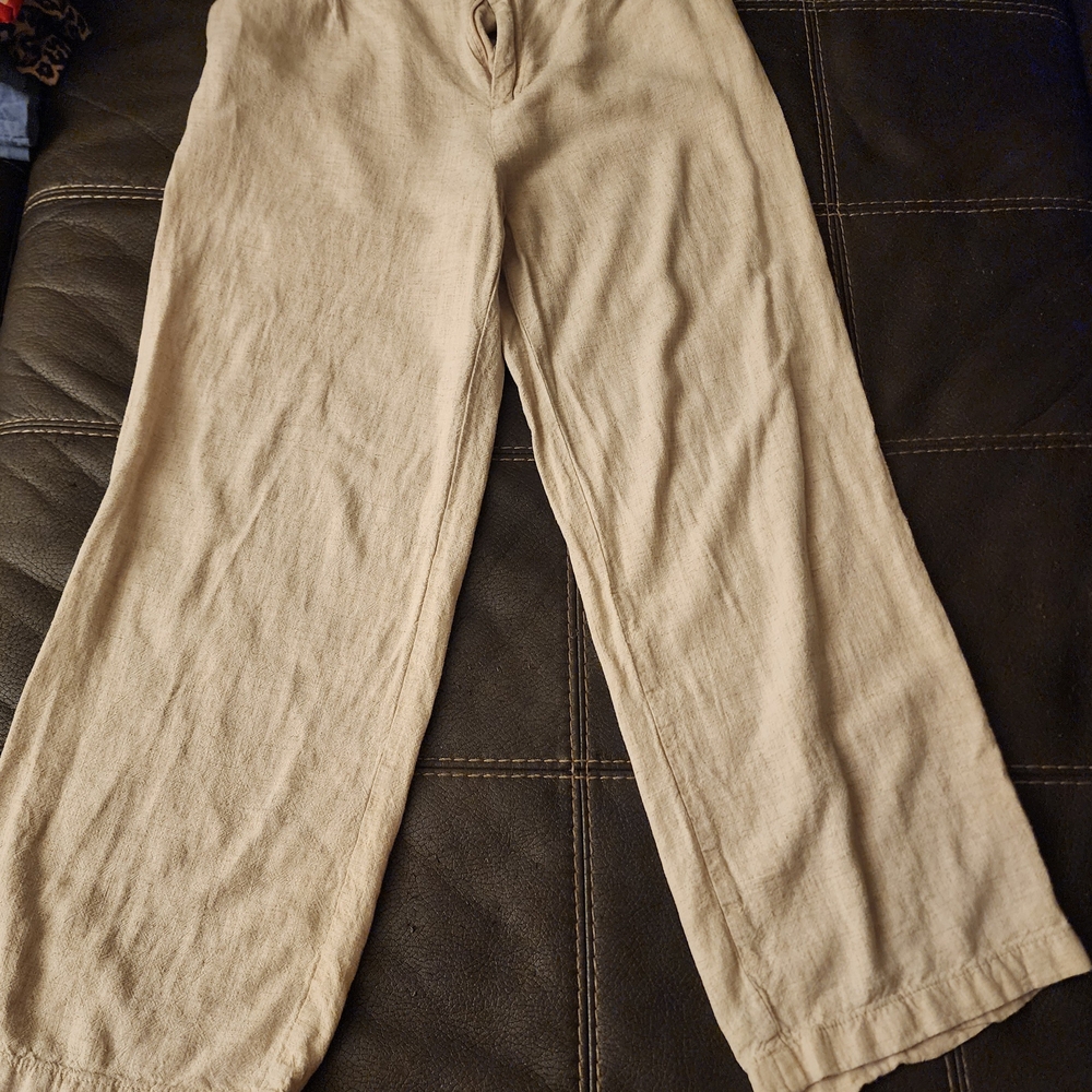 Divided Tan Chinos Straight-Leg Cotton-Blend